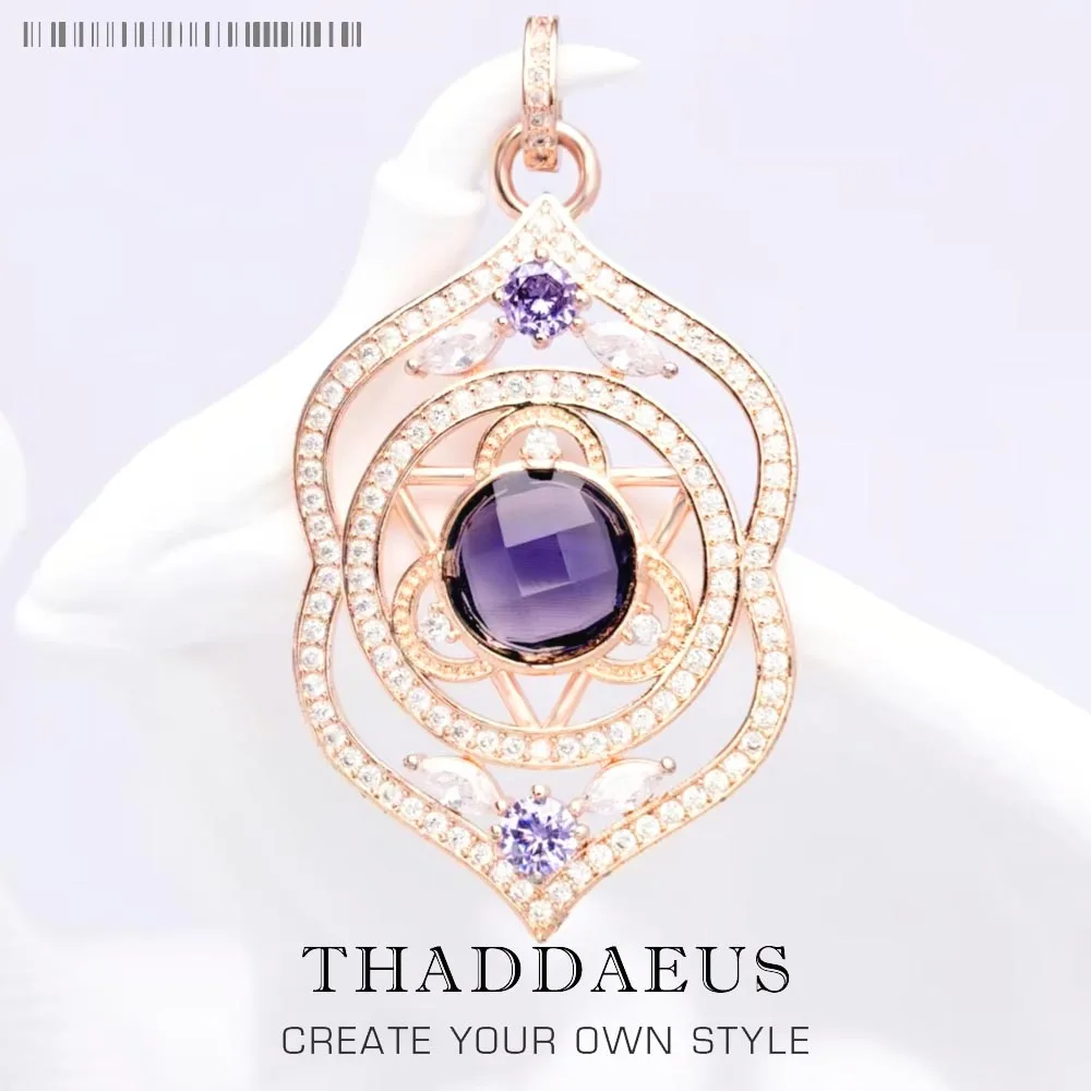 

Чакра с подвеской «Третьим Глазом», модные брендовые ювелирные изделия, Европейский цвет розового золота, серебро 925 пробы, подарок для женщ...