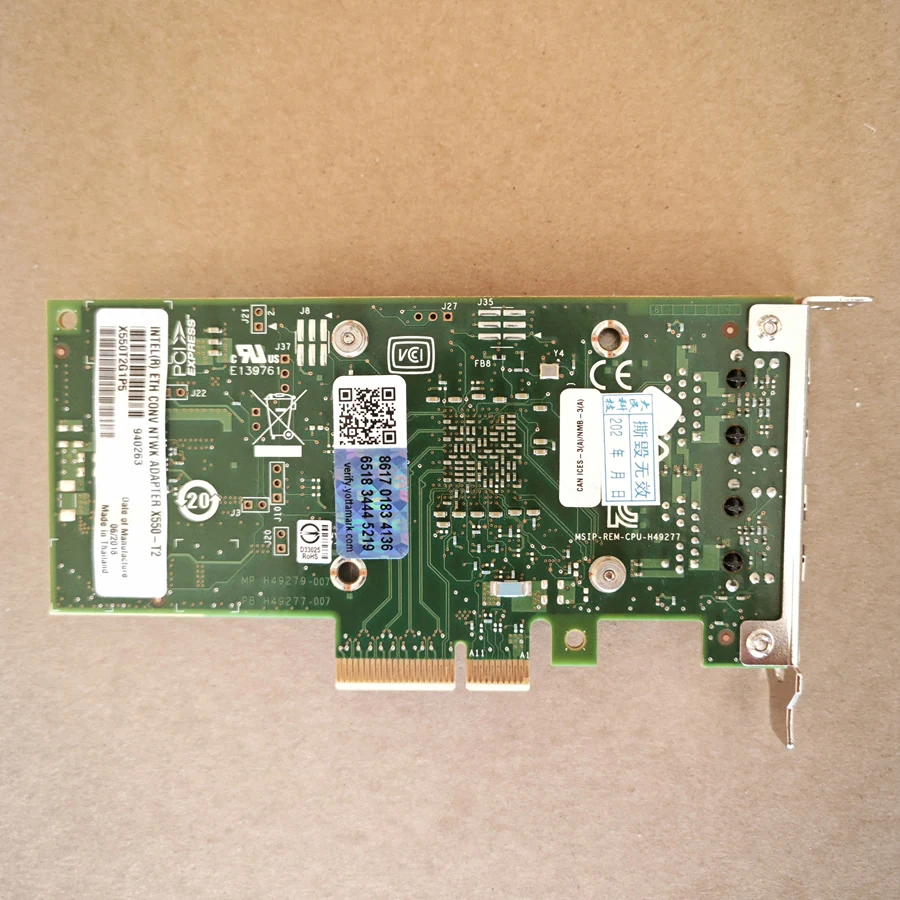 DELL X550T2 محول الشبكة المتقاربة X550-T2 10GB بطاقات إيثرنت rj45 LAN واجهة بطاقة الشبكة