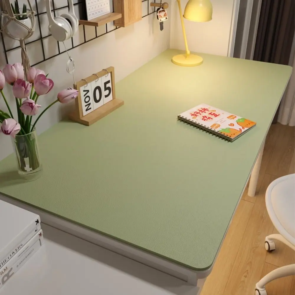 New Protection Eye Student Desk Mat Oil-proof Solid Color Coffee Table Mat Non-slip Leather Simple Computer Desk Mat