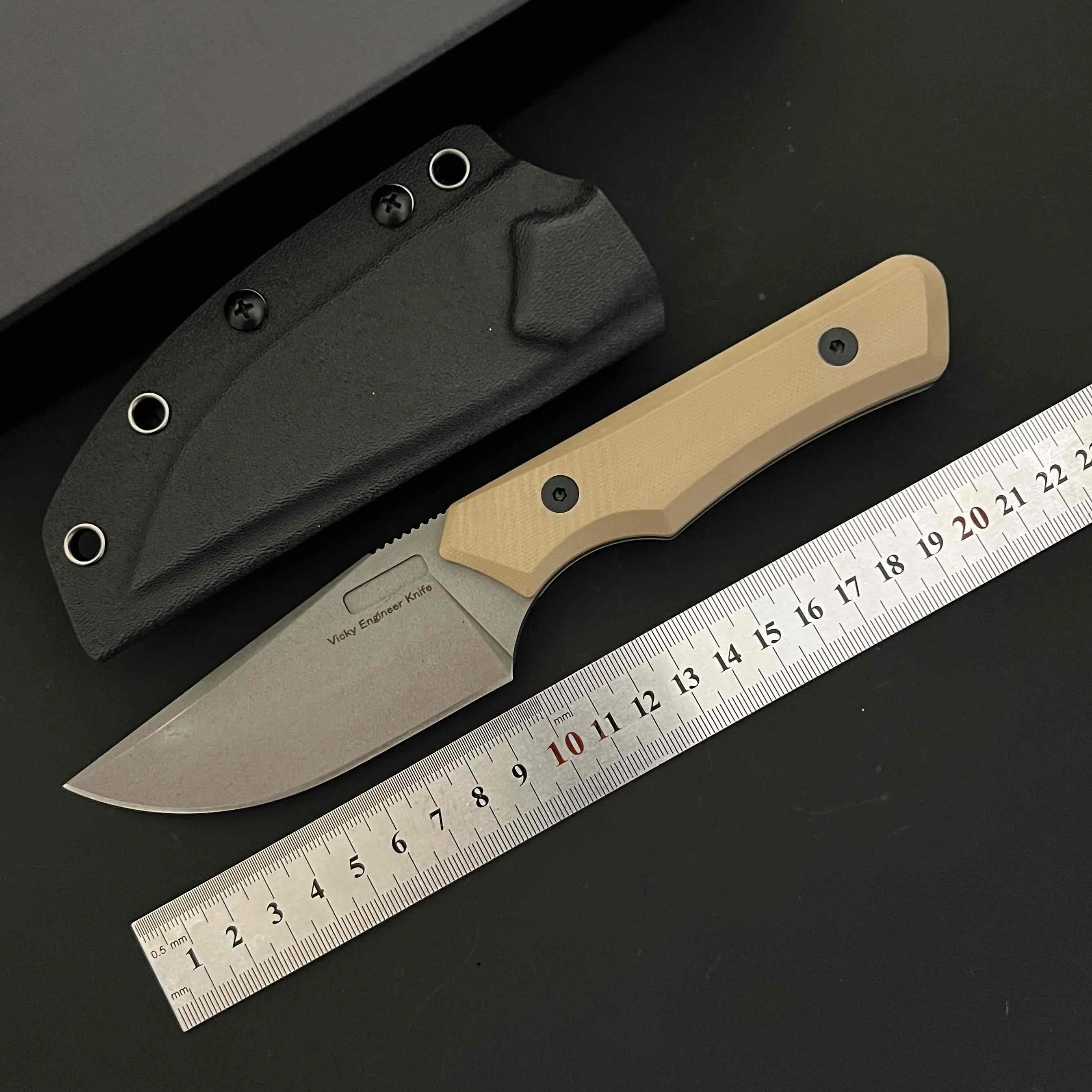 

8.5-inch new D2 steel G10 handle outdoor EDC tactical knife portable portable carry on knife survival small straight tool