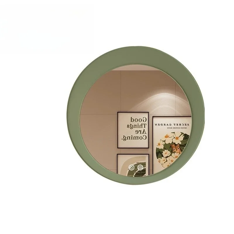 High definition explosion-proof bathroom mirror simple modern round bean green makeup mirror led smart mirror bedroom