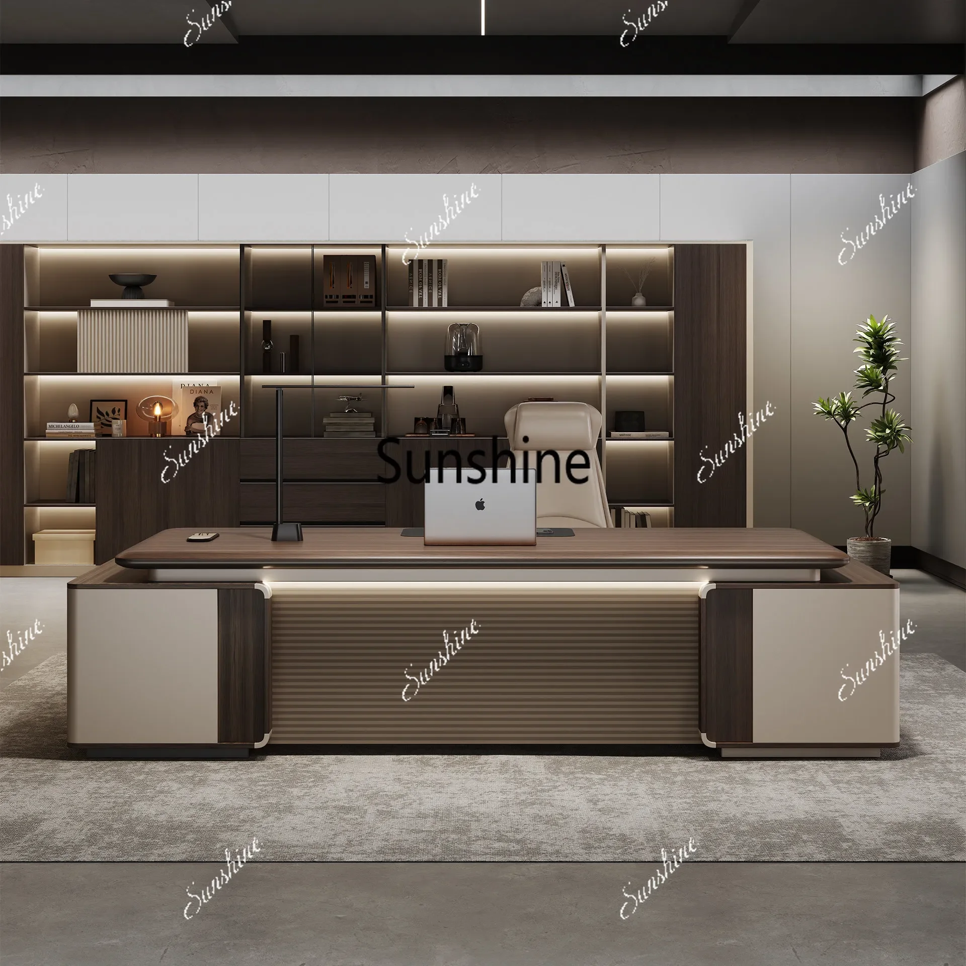 Light luxury, high-end sense, simple and modern president, chairperson, leadership platform T*