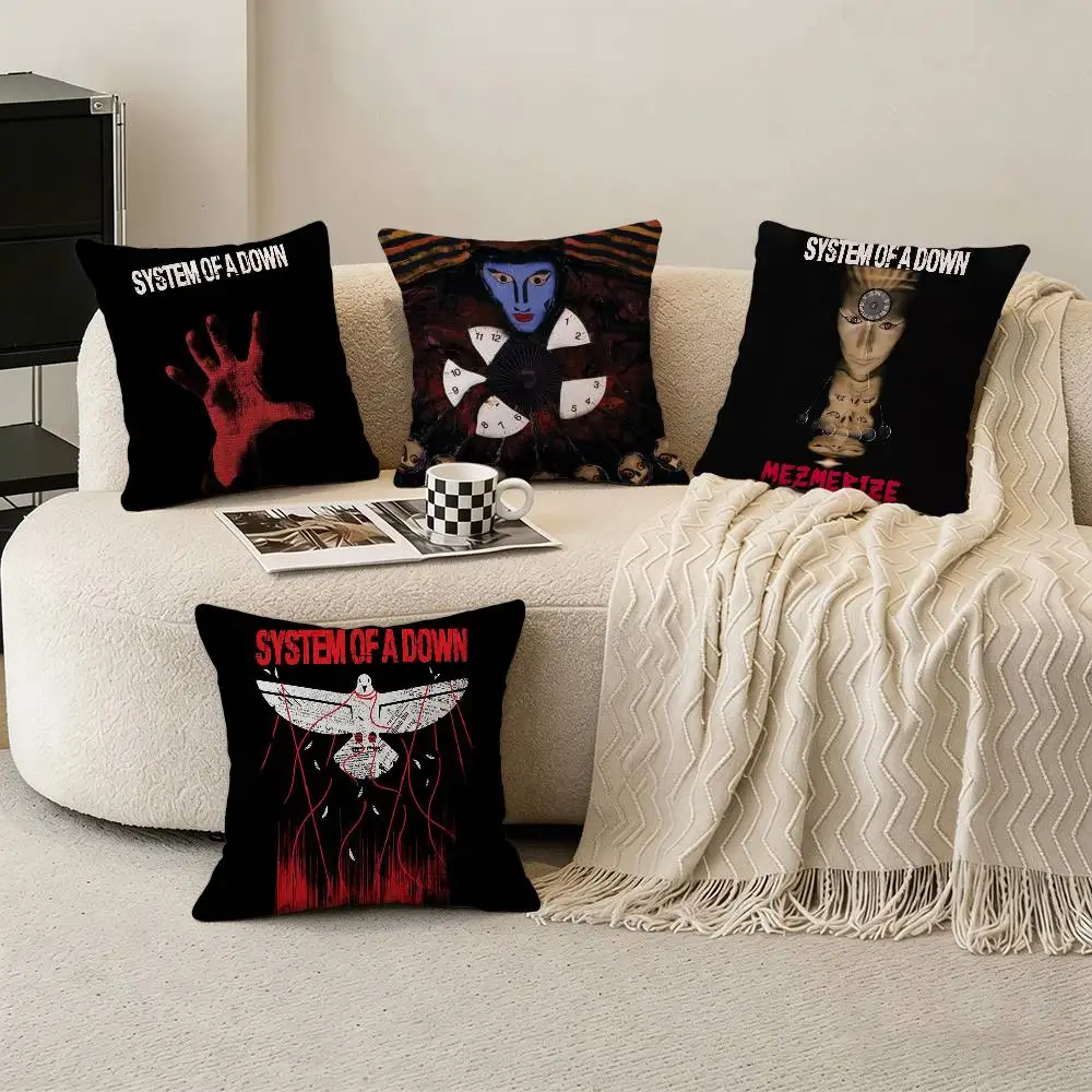 

System of a Down Band Pillow Case Pattern Printed Pillowcase For Living Room Sofa Cushion Cover