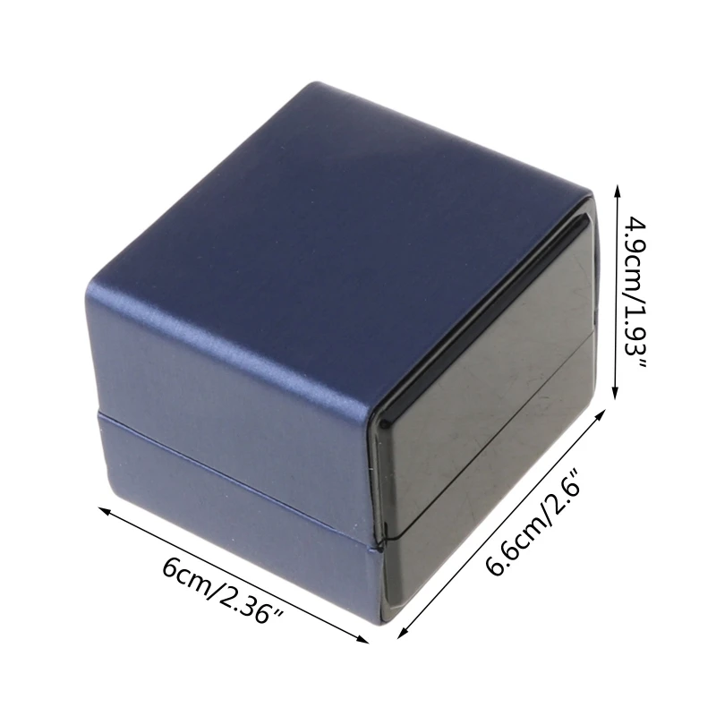 Proposal Wedding Engagement Ring Box Square Earrings Stoarge Holder Box LED Lighted Rings Box Jewelry Display Gifts Box