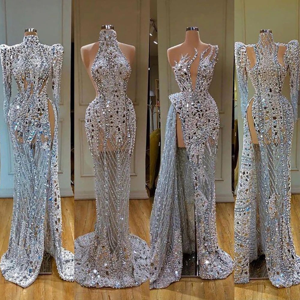 

Purely Handmade Beaded And Diamond-embellished Luxury Customizable Evening Dress Saudi Arabia Dubai Women's Formal Prom Gown