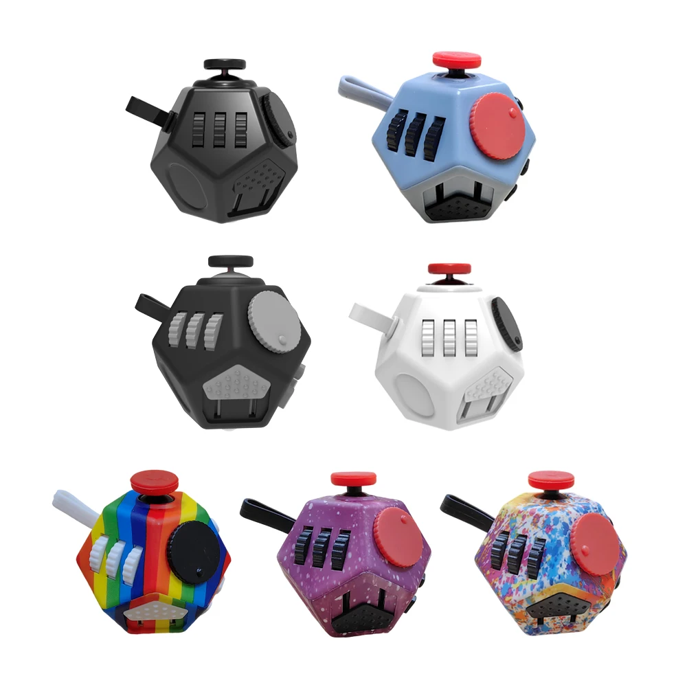Anti-Stress Fidget Toy - Plastic Gaming Cube for Anxiety Relief Focus & Relaxation Gift Present for Attention-seeking