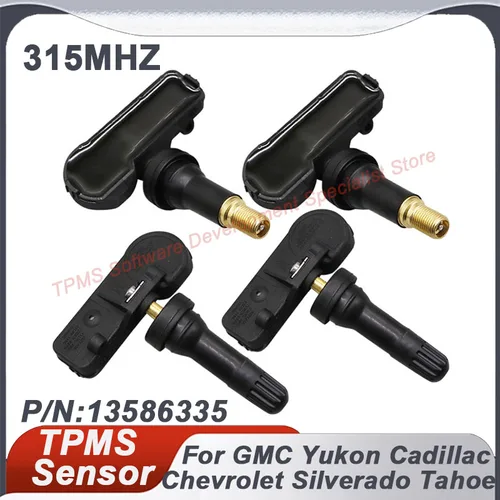 1/4 Uds 13586335 TPMS Sensor de presión de neumáticos para Chevrolet Suburban Silverado Tahoe GMC Sierra Yukon Cadillac Buick 315MHz 25920615