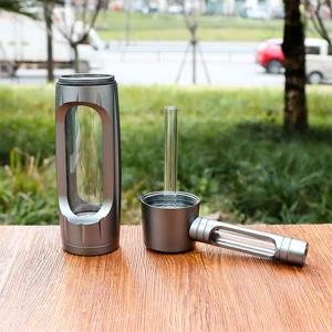 Pipa de fumar de agua de aleación de aluminio portátil con tazones de vidrio Pipada de tabaco desmontable para accesorios de humo shisha 12 Mejor tubería de aceite de vidrio de ventas - №7