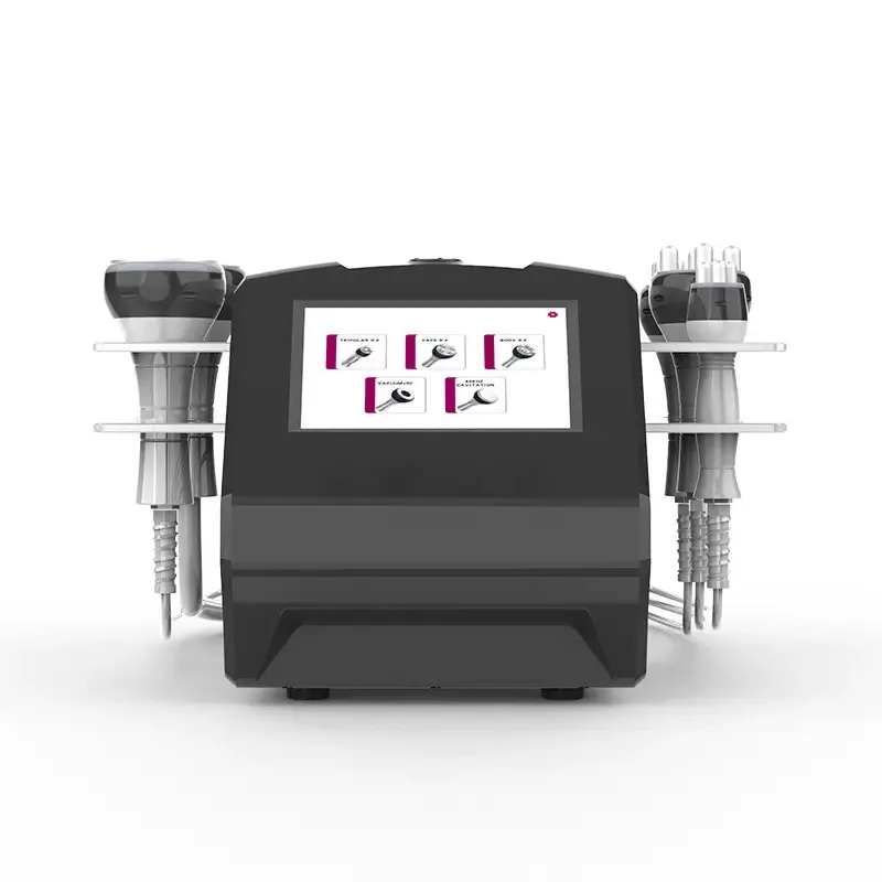 แบบพกพา 5 In 1 40K Cavitation อุปกรณ์กระชับใบหน้าอัลตราซาวนด์สูญญากาศเครื่อง RF Lifting อุปกรณ์กระชับสัดส่วนสุขภาพความงาม