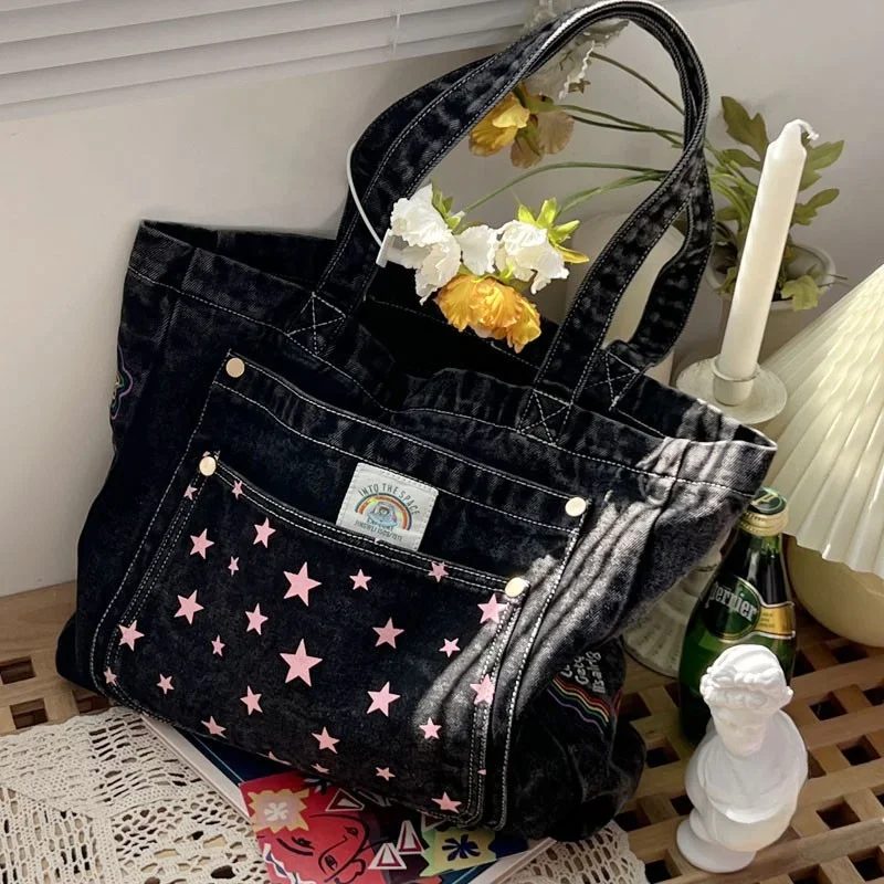 Children Messenger Bags Fashion Square Canvas Denim Women Shoulder Bags Small Tote Bag for Women Designer Bags Сумка Женская Sac