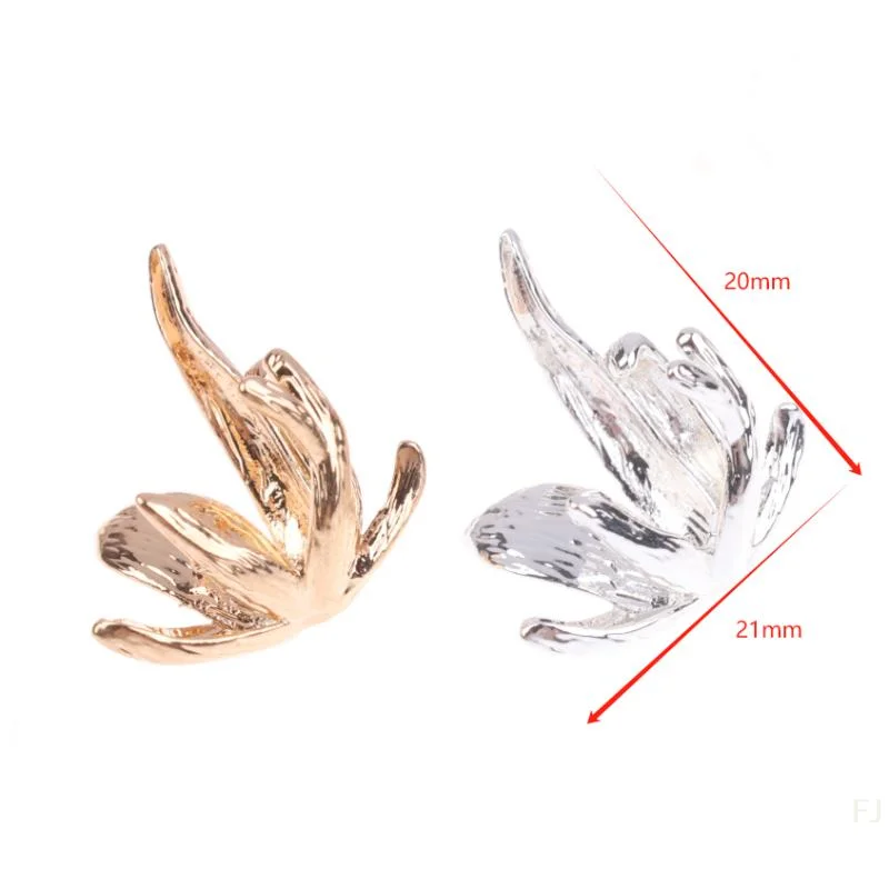 [YU]2Pcs Dainty Flower Base Cap Charms Earrings Jewelry Making Supplies DIY Brass Accessories