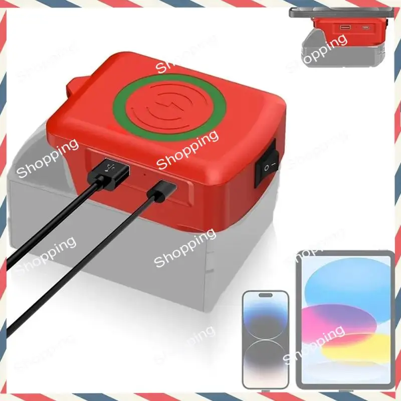 

Адаптер M20K Адаптер литиевой батареи USB-C 2.1A Быстрая зарядка для