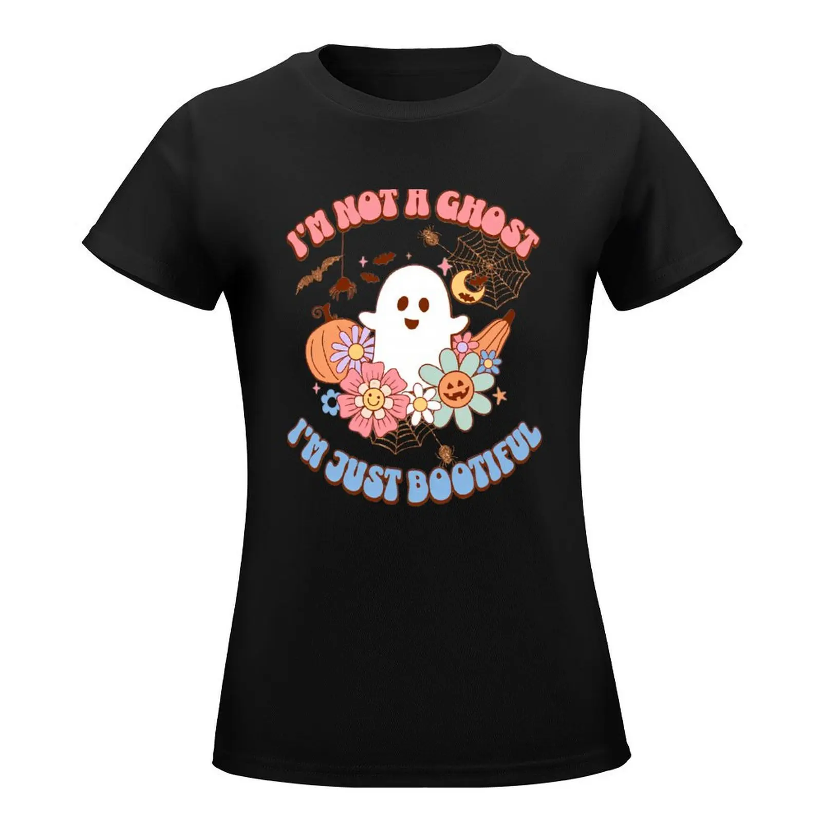 Cute halloween ghost - I'm just bootiful T-Shirt customs design your own vintage clothes funny plain korean Women's clothes