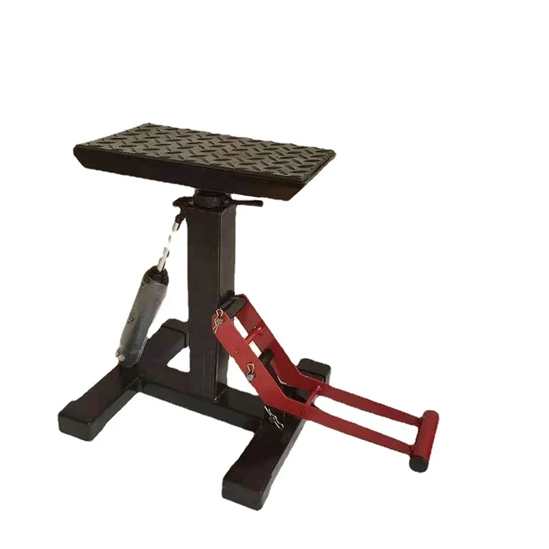 

Motorcycle Dirt Bike Lift Stand 400Lbs Load Capacity 90-16.5 Inch Range Adjustable Height Easy Lift Blue Black Red Jack