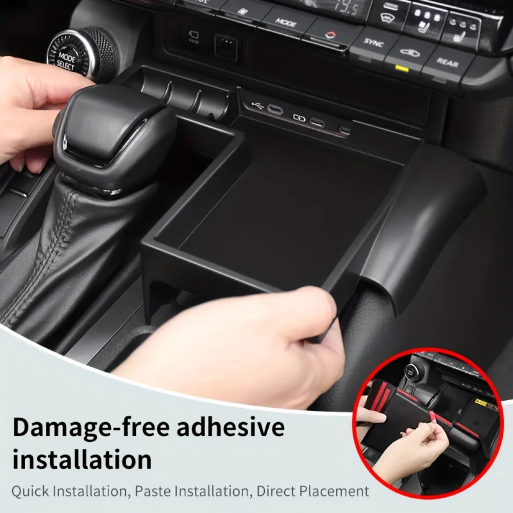 لتويوتا لاند كروزر 250 LC250 برادو 2024 وحدة التحكم المركزية صينية مسند الذراع مقسم دائم ABS صندوق تخزين وظيفي السيارة الداخلية