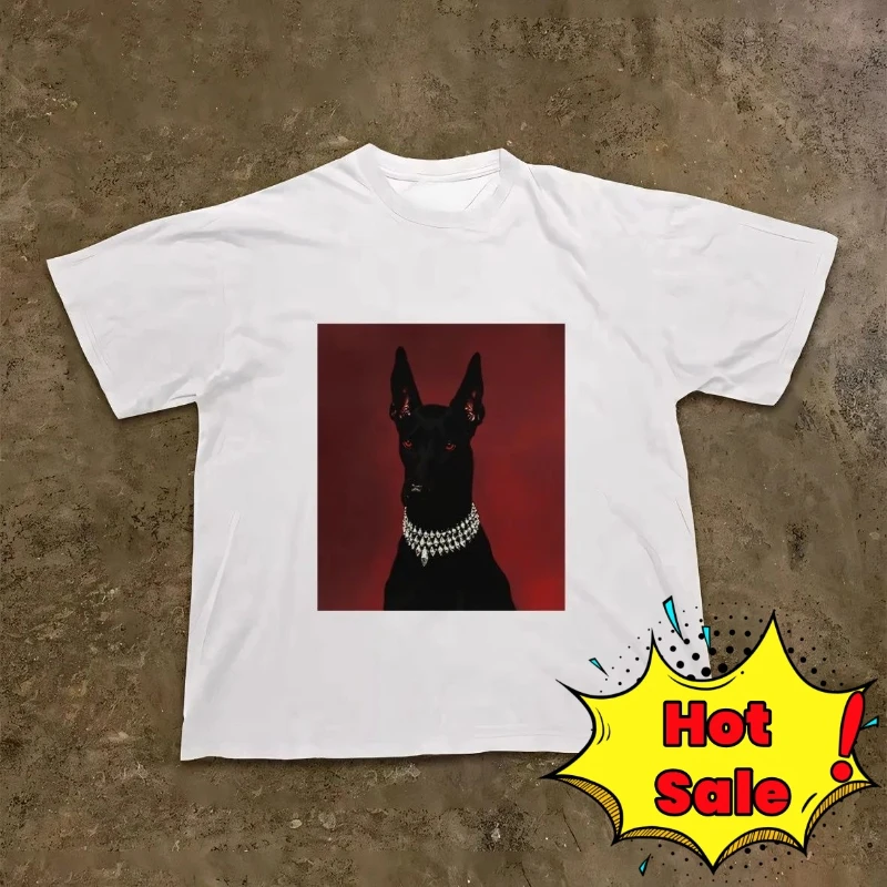 

Breathable Cotton Crew Neck T-Shirt - Men's Summer Printed, Quick-Drying Street Wear Women's Casual Slim-Fit Top