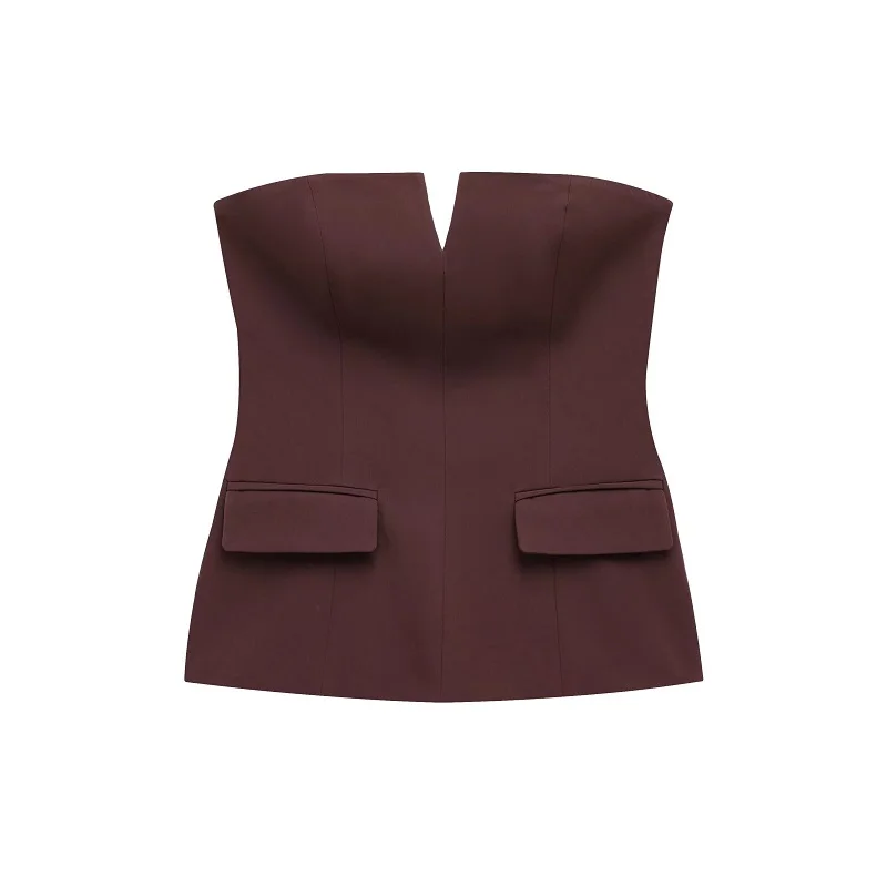 MUJER off Shoulder Tube Top Women Sexy Strapless Crop Top Woman Fashion Backless Short Tops for Women Spring Bustier Vest Top image 5