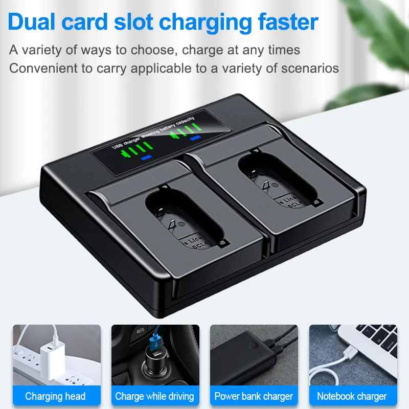 

HQIX For Leica Q2 SL2 SL(TYP 601) Camera BP-SCL4 Dual Charger Battery
