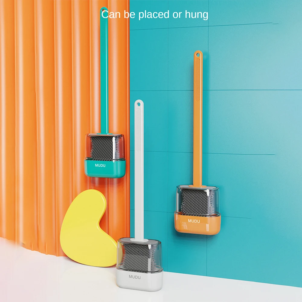 No Blind Spots Toilet Brush Deep Clean Hard-to-reach Areas Space-saving Wall-mounted Design Easy To Use And Clean Durable