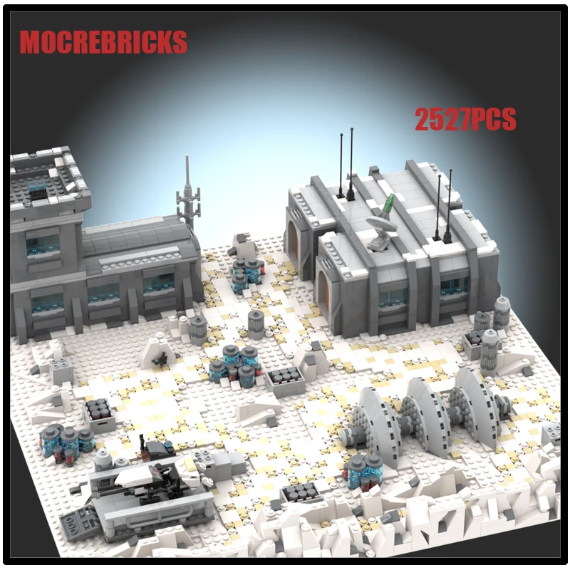 

MOC-176072 Science Fiction Movie Scene Building Military Battle Base Modular Architecture High-tech Blocks Model Kid's Toys Sets