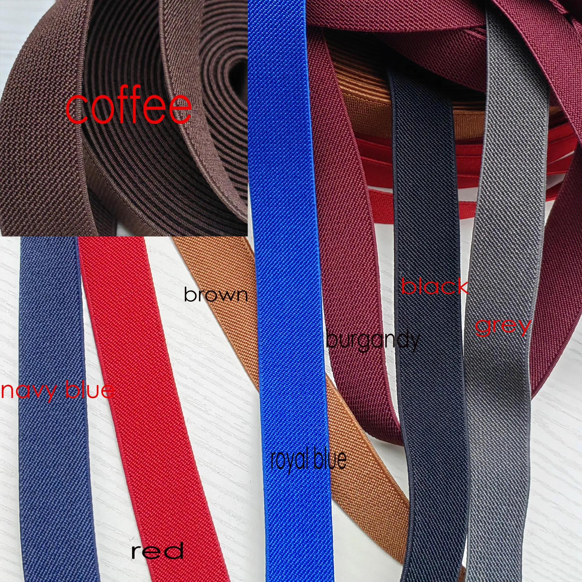 SICODA DIY Apparel Sewing Thick elastic band 2.5cm wide 6meters rubber band waist belt making suspender strap 5meters