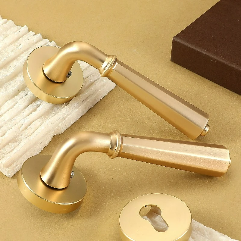 French Retro Bedroom Door Lock, High-end Interior Office Magnetic/silent Universal Door Lock