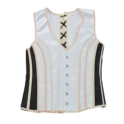Aismz Men's Underwear Slim Fit Tank Top Shapewear Chest Binder Waistcoat Vest Jacket Steampunk Gothic Corset For Men Shapers
