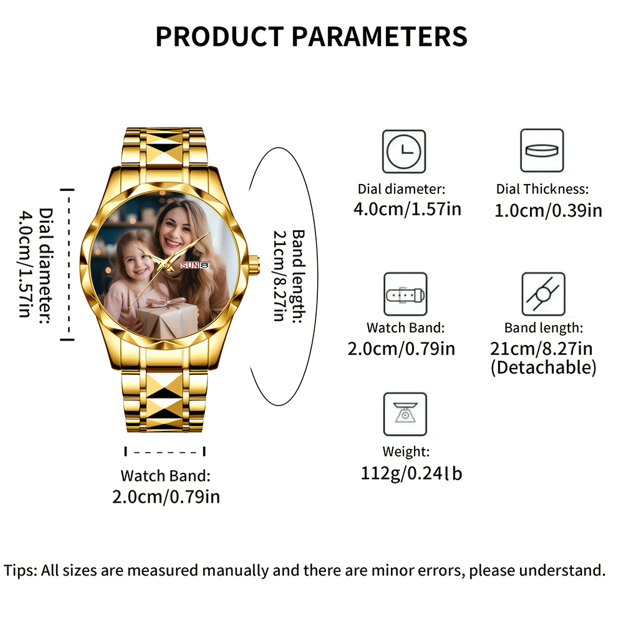 Reloj Personalizable con Imágenes Personalizadas: Un Elegante y Sofisticado Reloj de Pulsera para Hombre, Reloj Mujer, Reloj Hombre