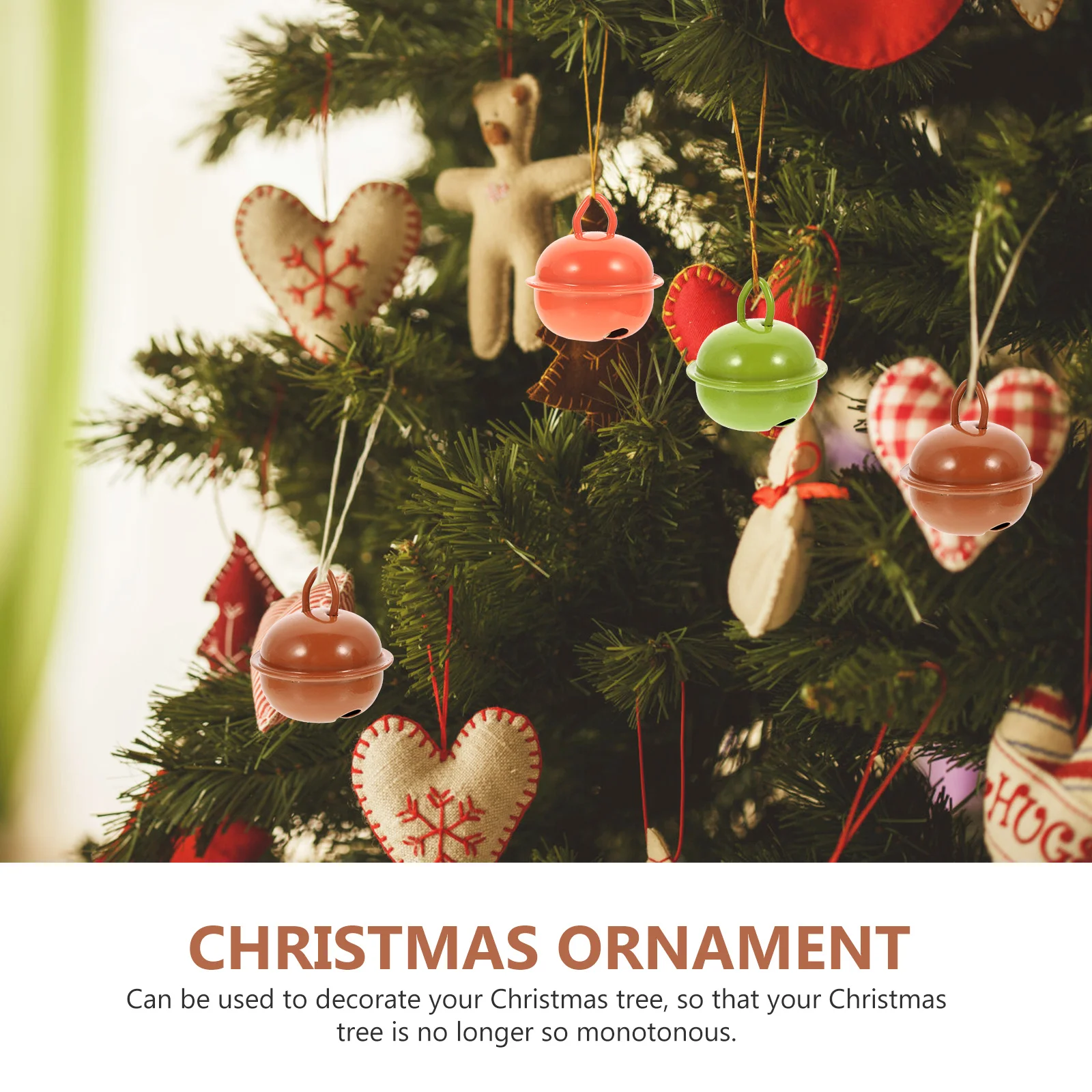 

40Pcs Premium Xmas Bells Compact Metal Bells Durable and Long-Lasting for Christmas Tree Fireplace Front Door Staircase Decor