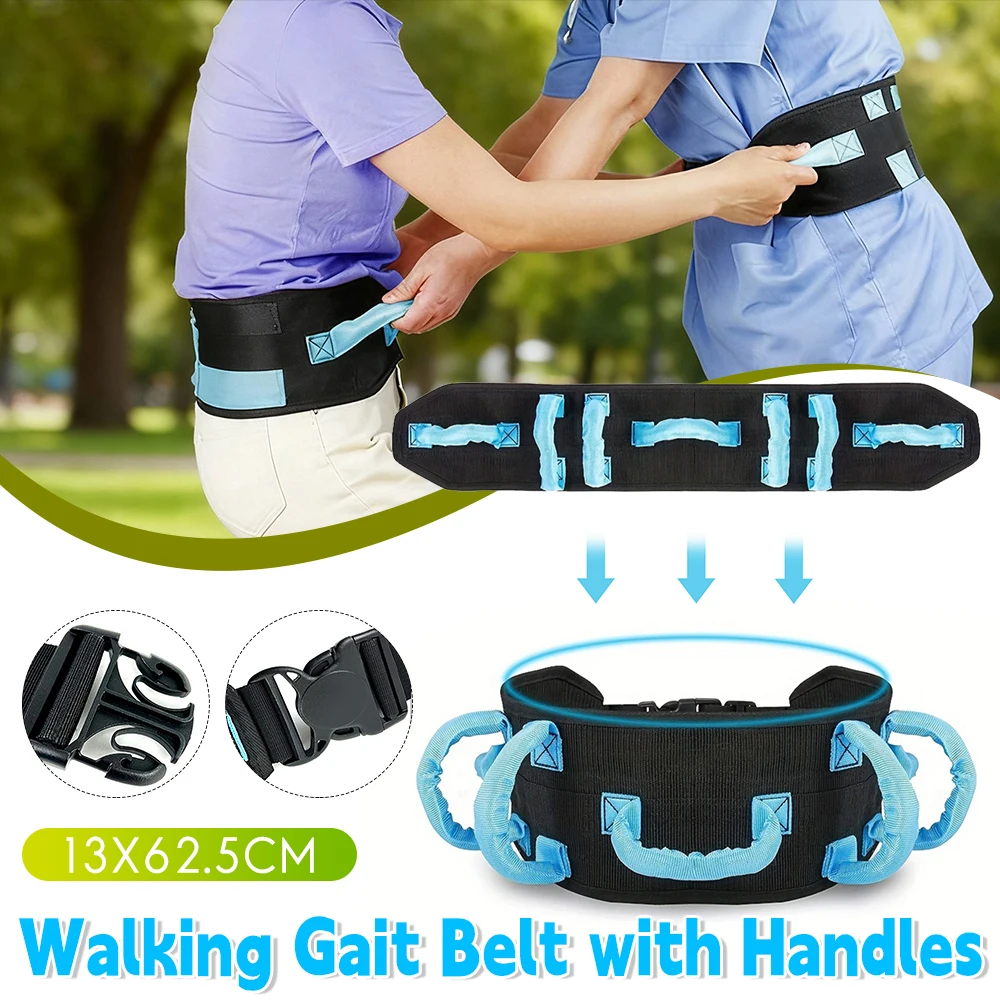 

Breathable Safety Gait Belt with Handles Adjustable Transfer Lifting Belts for Seniors Elderly Handicap Bariatric Rehabilitation