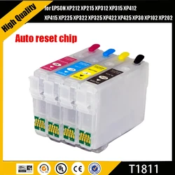 T1811 1811 Refillable Ink Cartridge for EPSON XP212 XP215 XP312 XP315 XP412 XP415 XP225 XP322 XP325 XP422 XP425 XP30 XP102 XP202