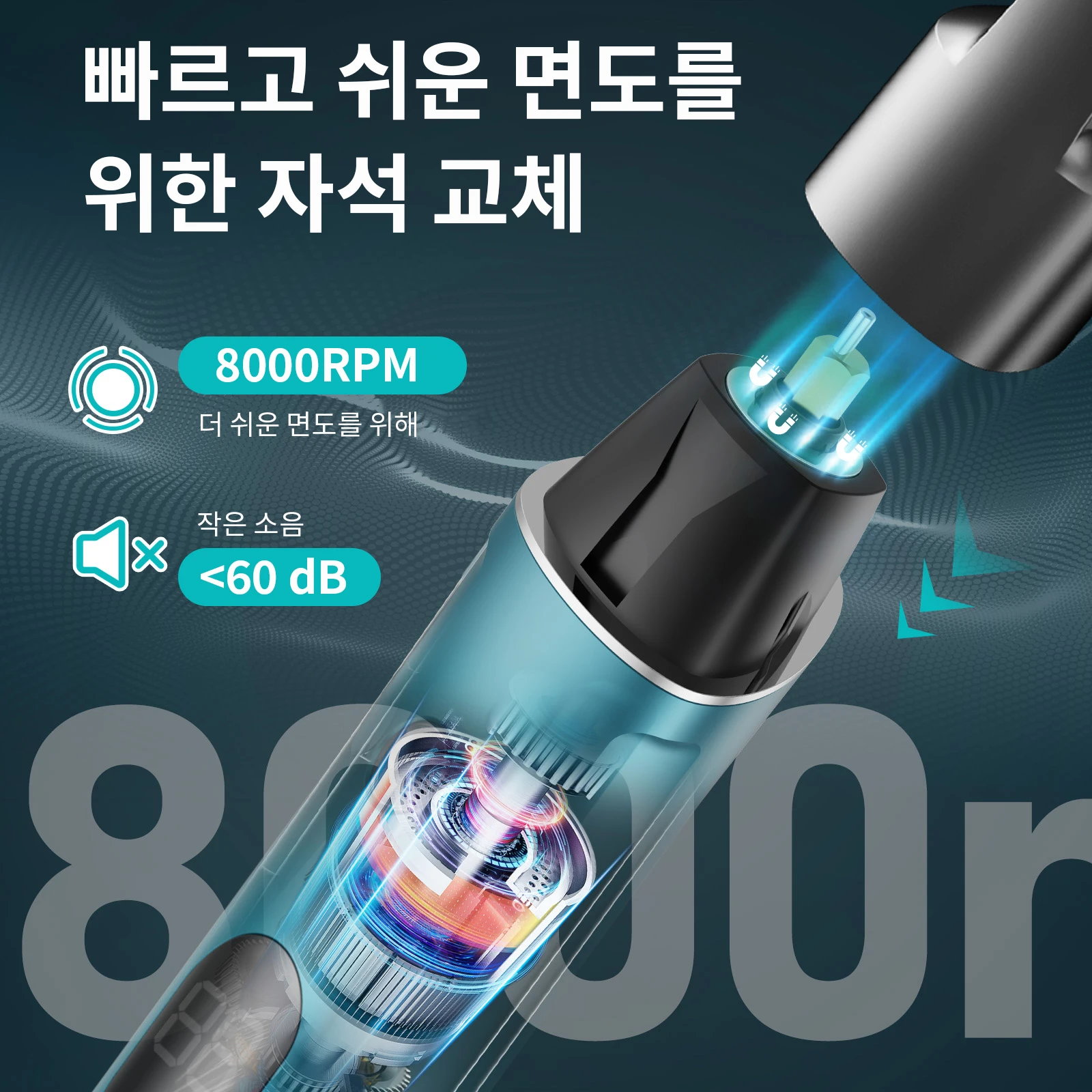 Kensen S16 남성용 바디 헤어 면도기 키트 3 In 1 수염 헤어 트리머 IPX6 ... - 3
