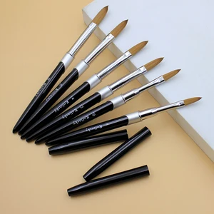 Kolinsky Acrylic brush of nail, extent builder pen, pen, black, Polish gel UV, nail art, 1pc 12 Main sales brush Kolinsky - №10