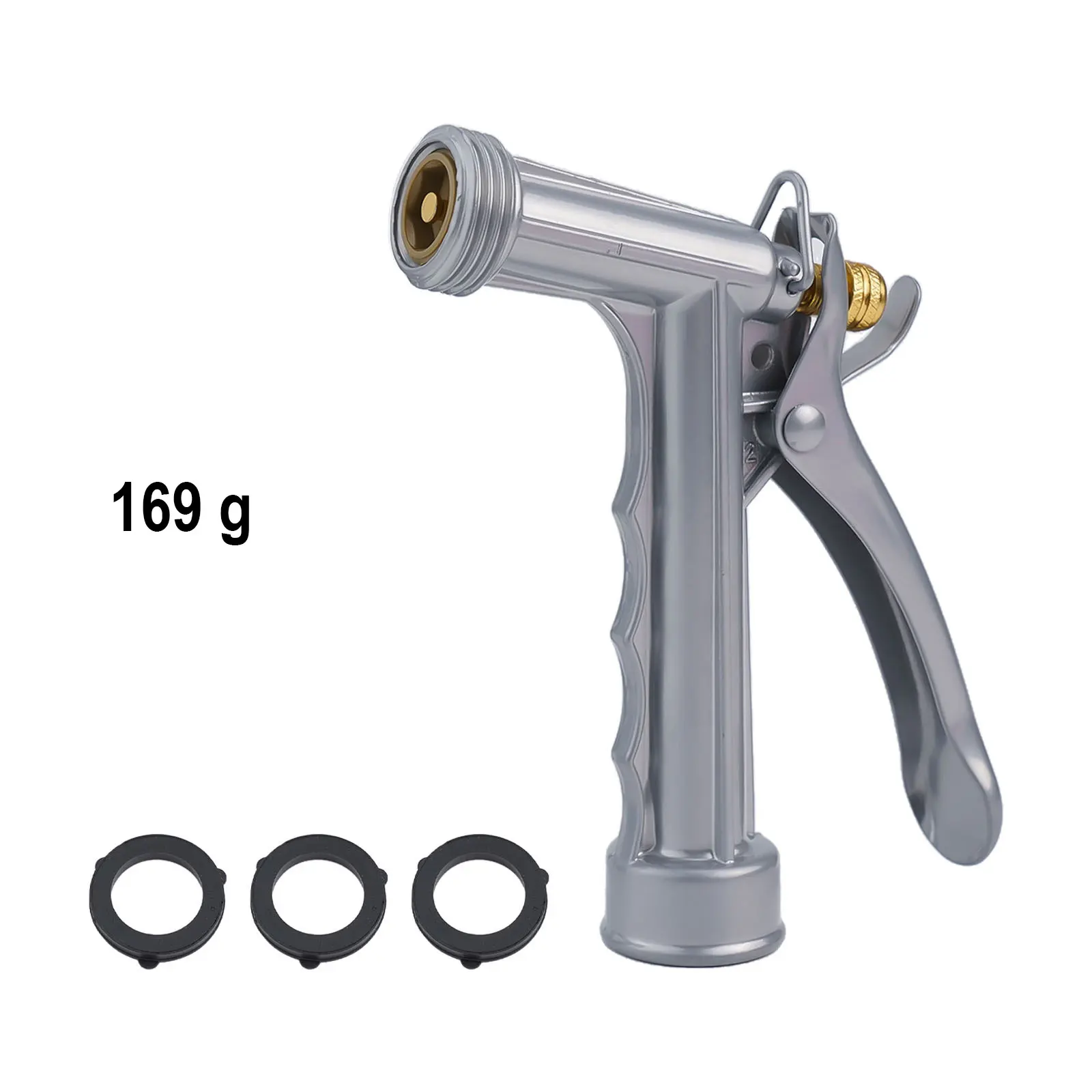 Garden Hose Nozzle Designed with Pistol Grip for Responsive Trigger Action and Smooth Adjustment Between Spray Patterns