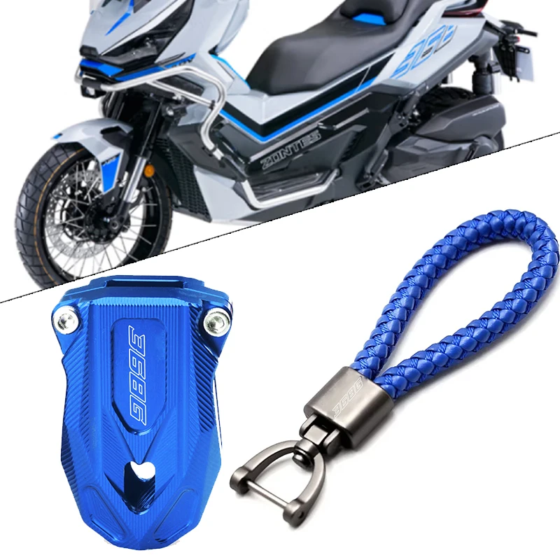 

New Motorcycle Accessories CNC key Cover Shell Cap & Keychian Keyring For Zontes 2023-2025 Shenshi 368G 368M 368F 368 G