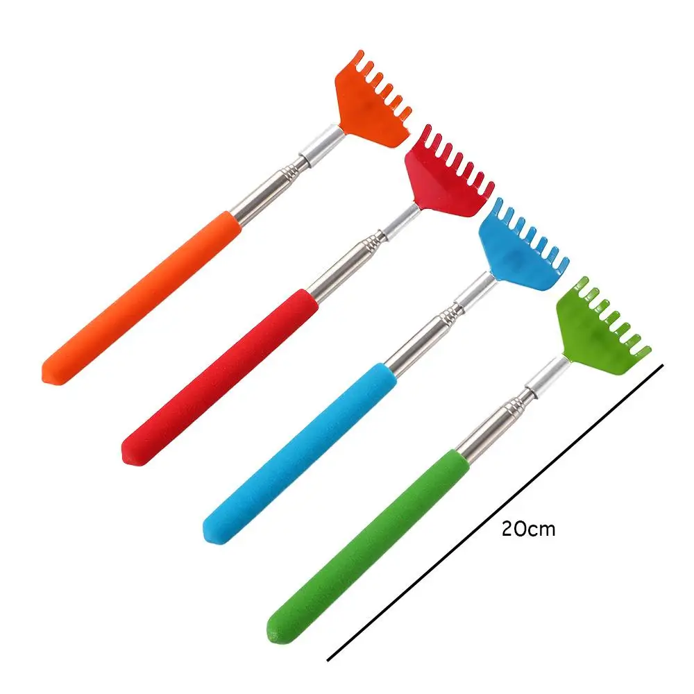 

Retractable Telescopic Stainless Steel Soft Relieve itching Back Scratcher Massage Tools Scratching Device Itch Scratching