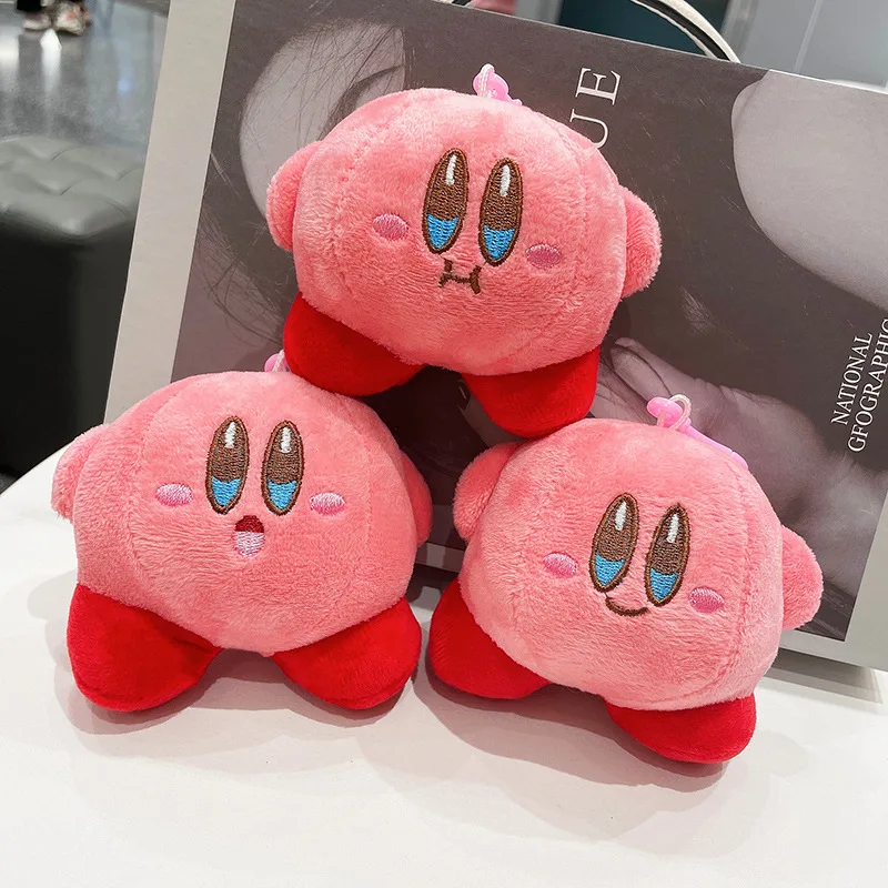 10CM 3 Style Kawaii Star Kirby Cartoon Doll Pendant Girl Heart Toy Bag Pendant Keychain  Anime Accessories Decoration Ornaments