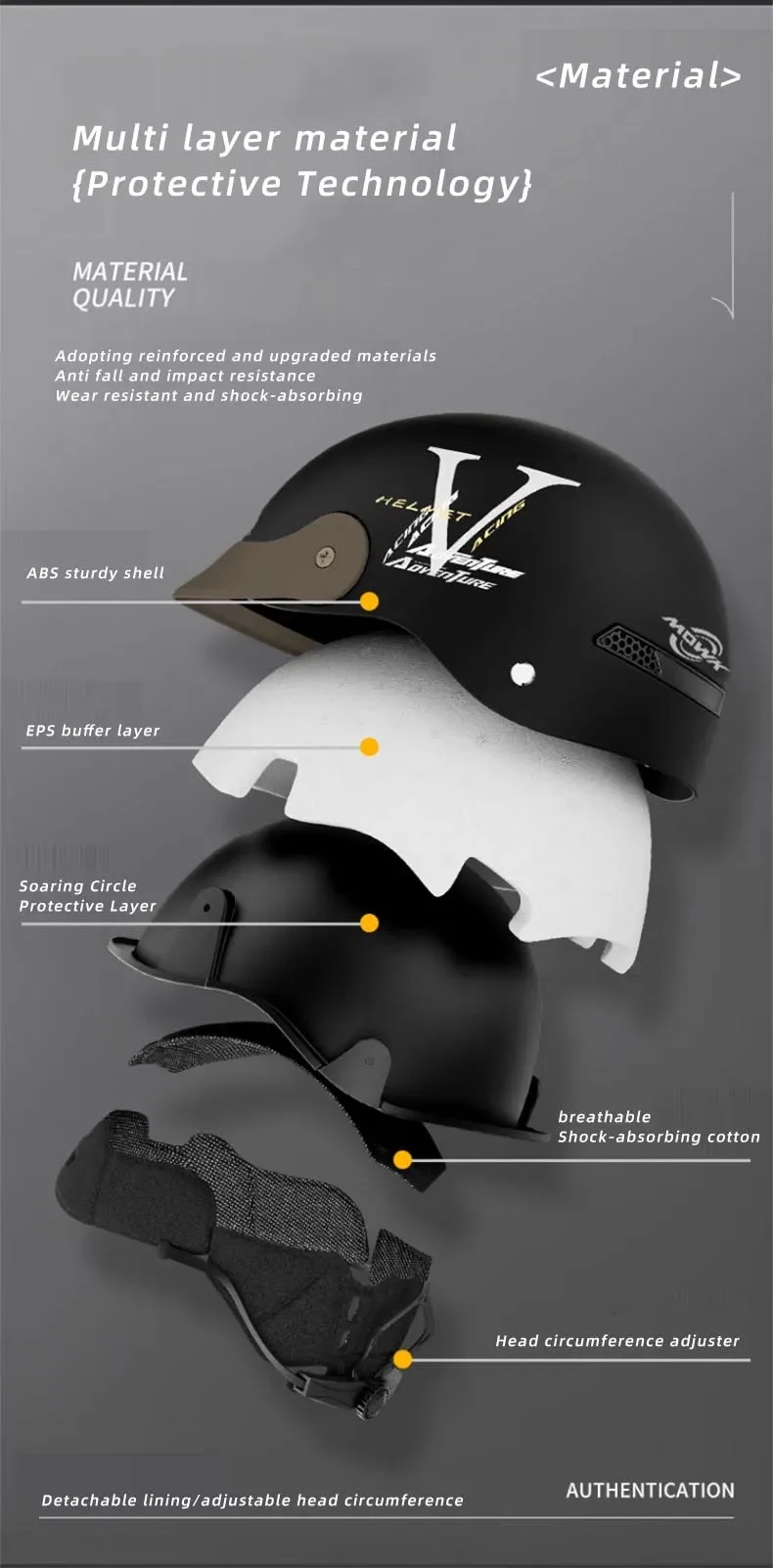 MOWK Motorcycle Vintage Half Helmet Summer Breathable Men Women Electric Jet Scooter Open Face Helmets Reflective Safety Helmets
