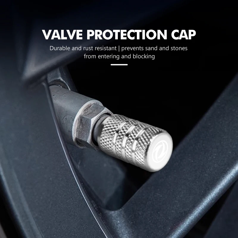 4Pcs Aluminum Alloy Car Wheel Tire Valve Caps Waterproof Tyre Rim Stem Covers For Dongfeng Motor DFM DFSK Glory 360 Cefiro MX6 - view 3