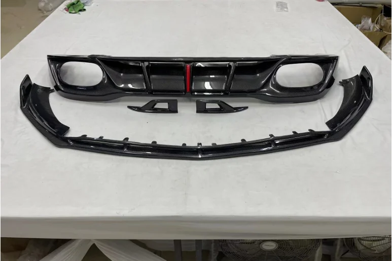 For W177 Mercedes A-Class A200 A35 2019-2023 High Quality Carbon Fiber Car Bumper Lip Rear Diffuser Spoiler Protector Cover