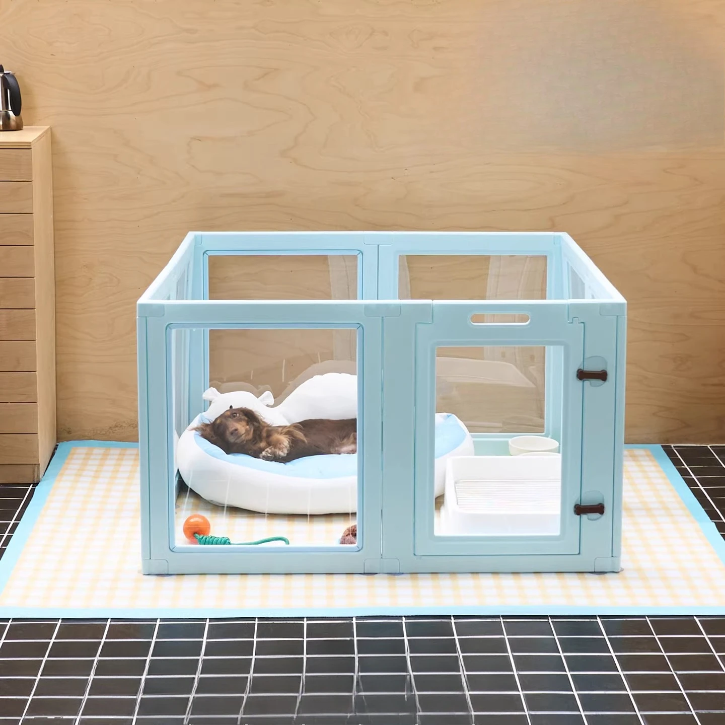 Reja de Seguridad para Perros, Extensible, Modular, de Plástico, para Interiores, Puertas, Balcones, Decoración del Hogar