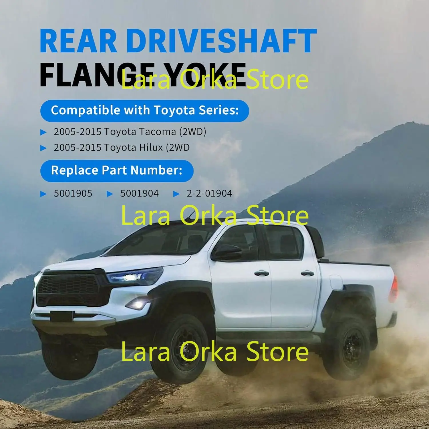 2-2-01904 شفة عمود الإدارة الخلفي متوافقة مع 2005-2015 تويوتا تاكوما 2WD، 2005-2015 تويوتا هايلكس 2WD، بديل 5001905