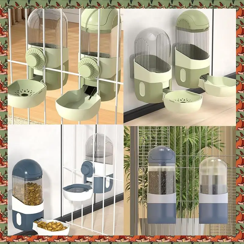 

ABLQ Hanging Automatic Food Drinker And Feeder, Suitable For Chinchillas, Guinea Pigs, Hedgehogs Small