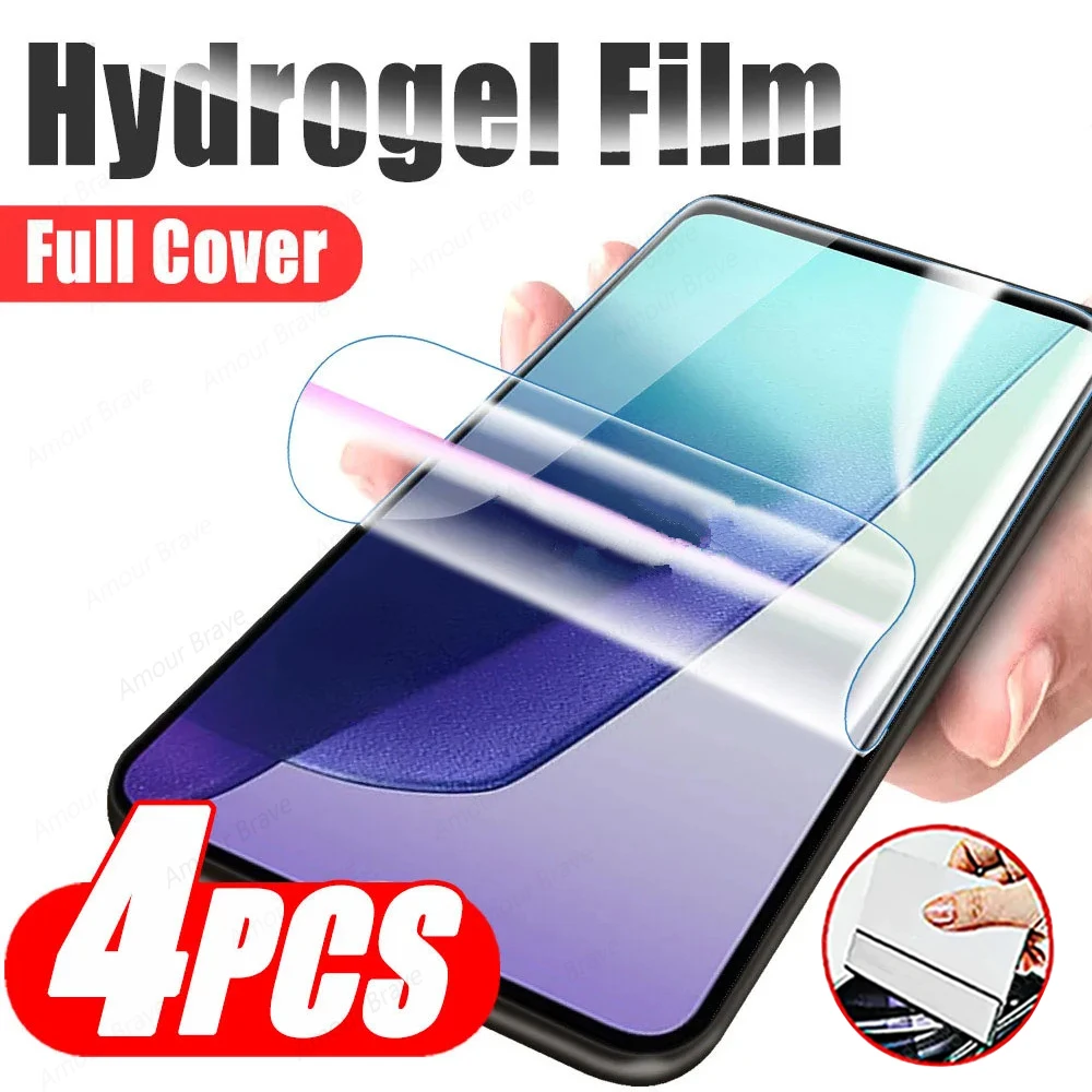 4PCS Screen Protector For Xiaomi Redmi 14C 13C 13 12C 12 10C 10 9C 9 4G 5G Protective Hydrogl Film On Redmi Turbo 3 K50 K40 Pro