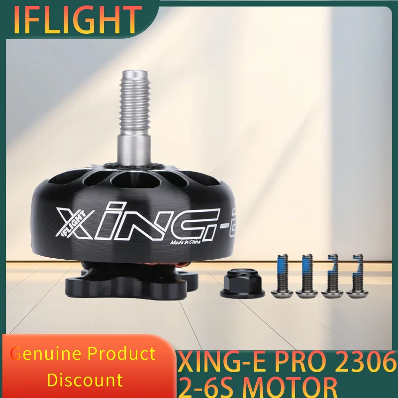

IFlight XING-E Pro 2306 1700KV 2450KV 2-6S Brushless Motor W/ 4mm Titanium Alloy Shaft 5-6inch Propeller for FPV Racing Drone