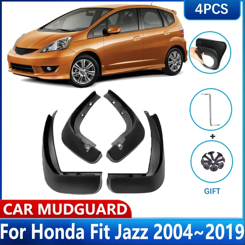 Car Mud Flaps For Honda Fit Jazz Accessories GD GE GK 2004~2019 Front Wheel MudFlaps Fender Mud Guards Splash Protect Mudguards