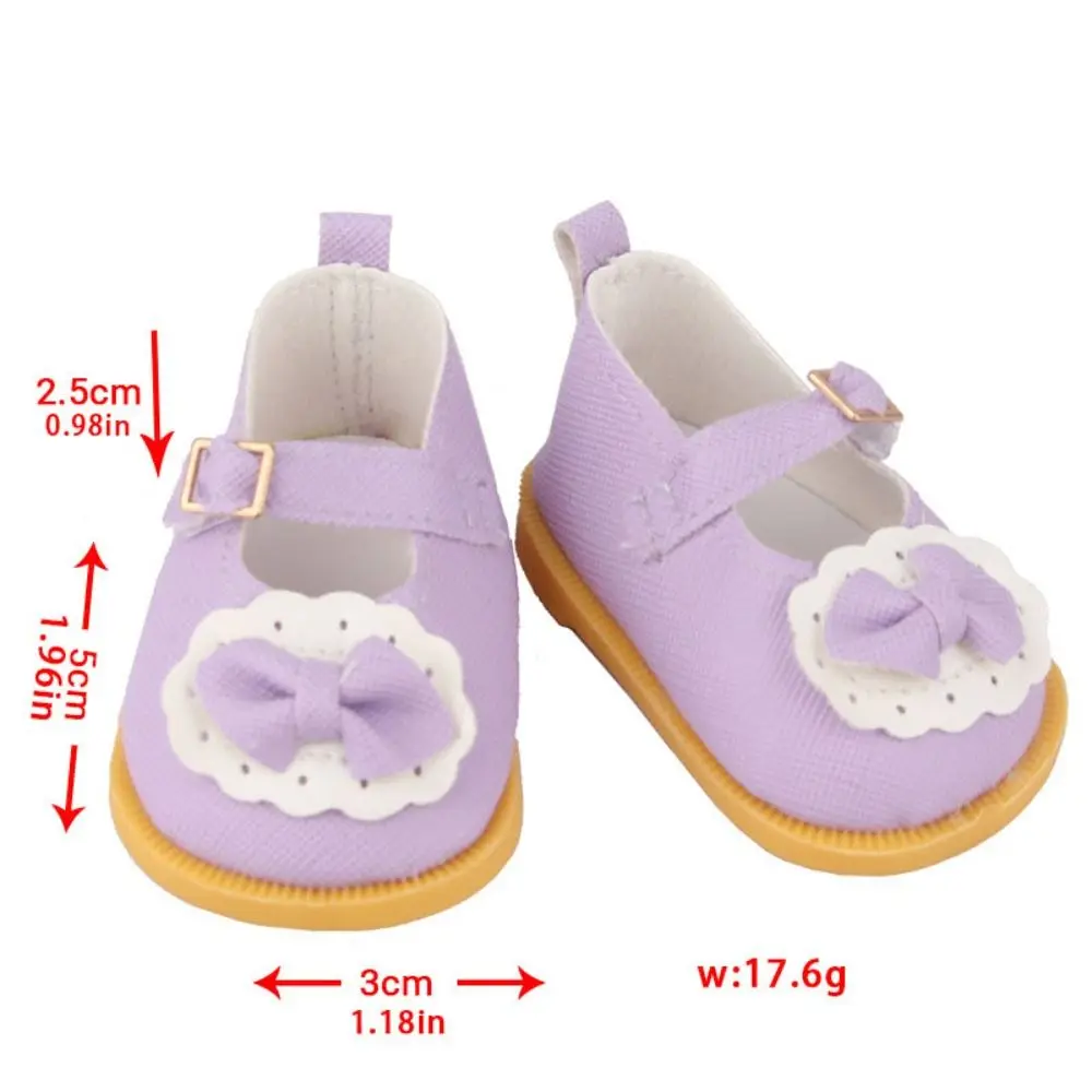 Fashion Cotton Doll Shoes 10 Colors Doll Gift Clothes Accessories PU Leather Shoes for 20cm Cotton Doll