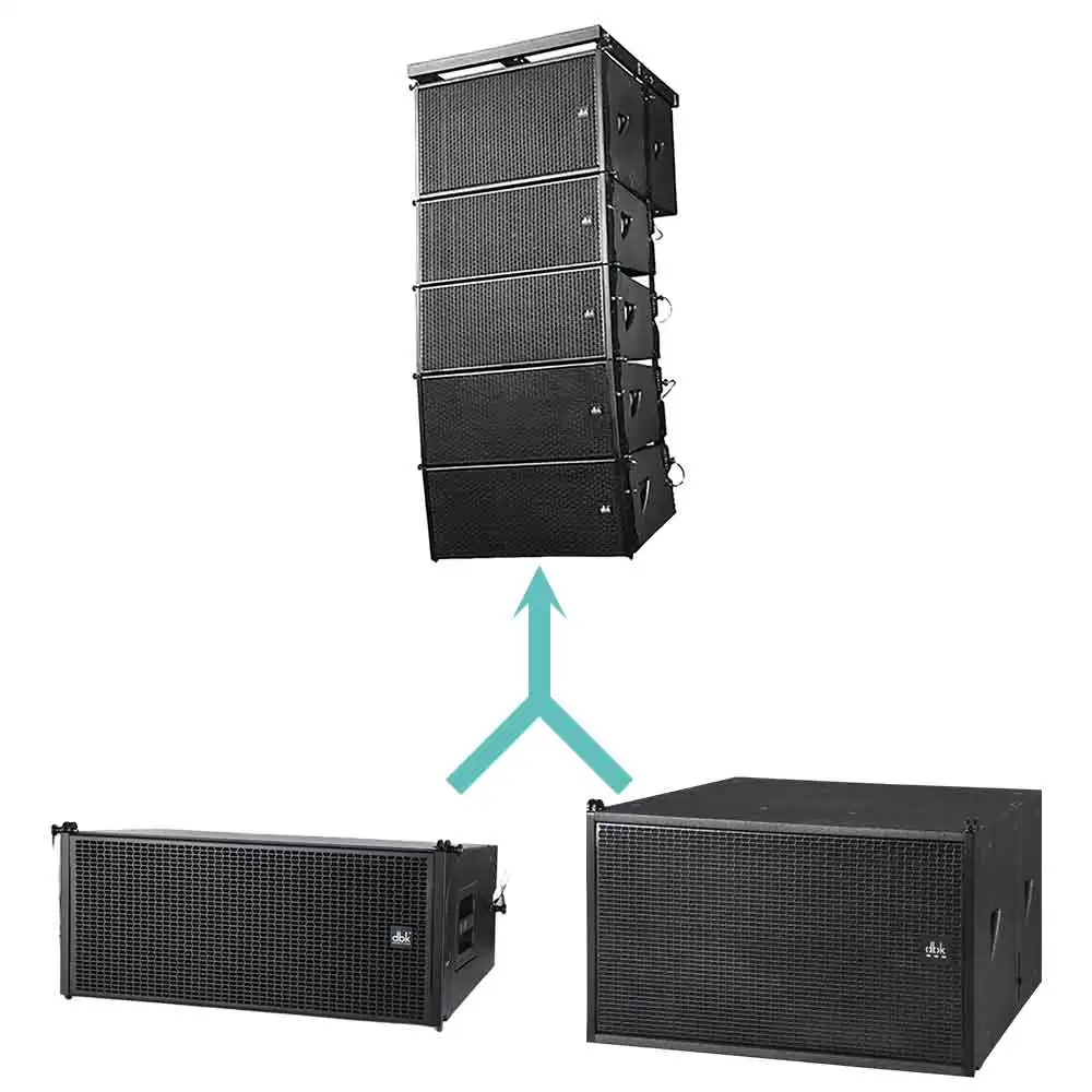 Hot Amplifier Speaker LA System Dual 10inch Line Array Speaker & Dual 18inch Line Array Subwoofer for Church Wedding Stage