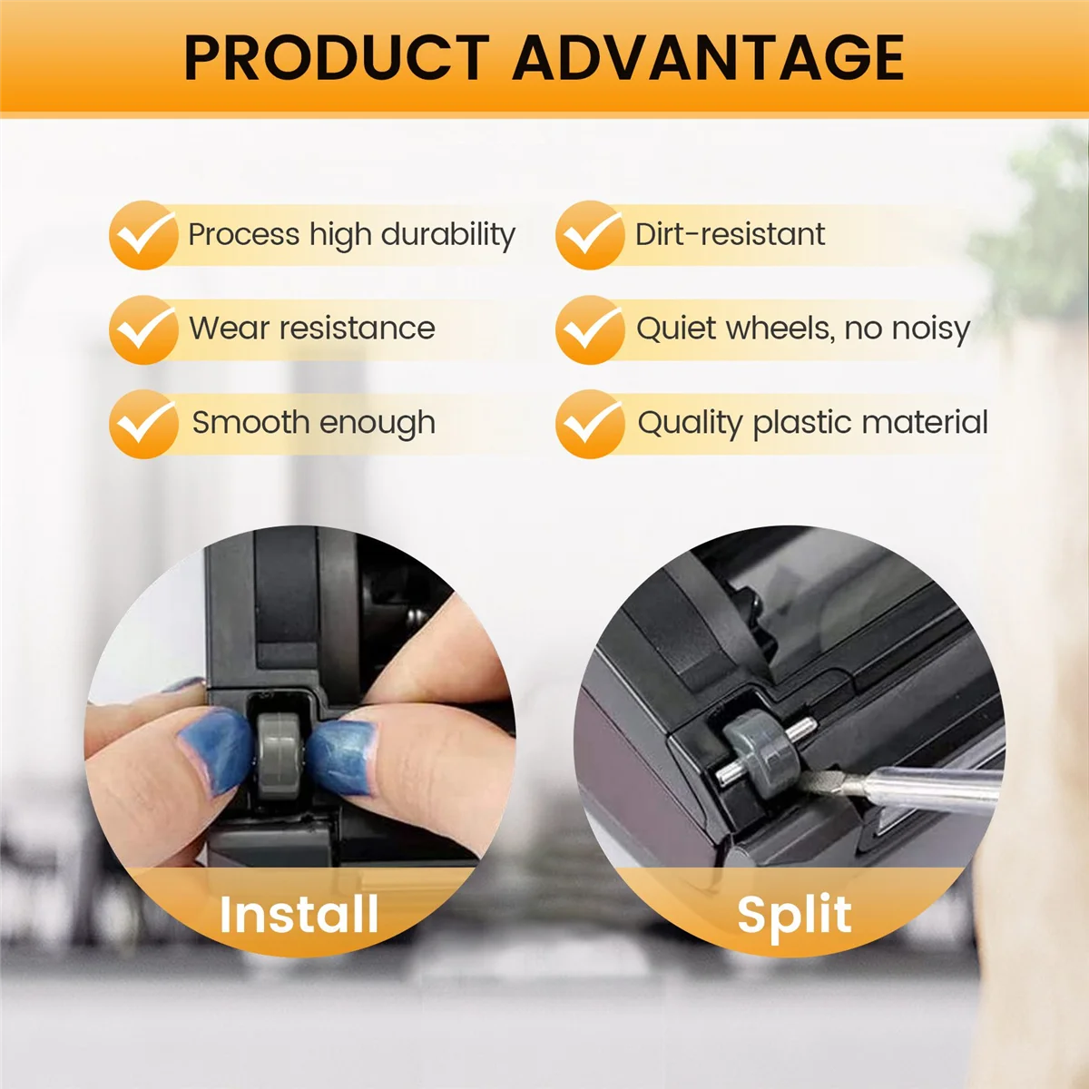 6 Pcs Front Wheels for Vacuum Cleaner NV350 NV351 NV352 NV355 NV356E NV500 NV501 NV502 and More