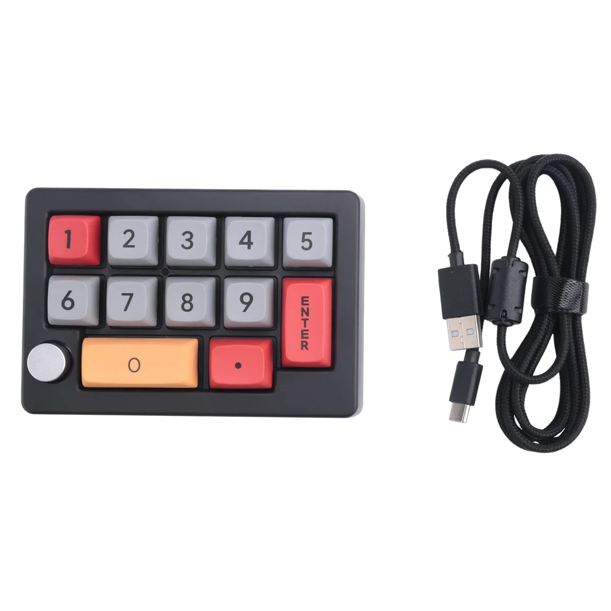 

13 Key Macro Programmable Hot Swappable Mechanical Switch 7 Color RGB Light Gaming Mini Keyboard Numeric Keypad Black